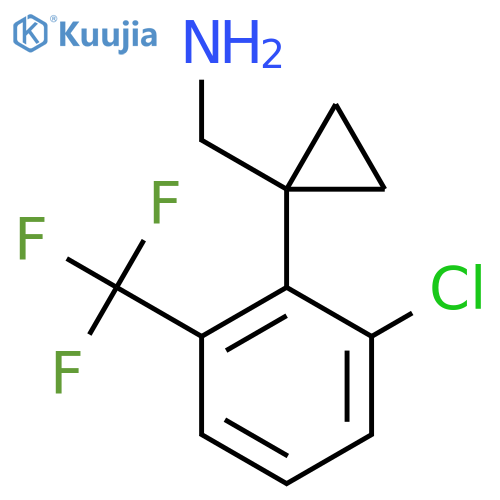 {1-[2-Chloro-6-(trifluoromethyl)phenyl]cyclopropyl}methanamine structure