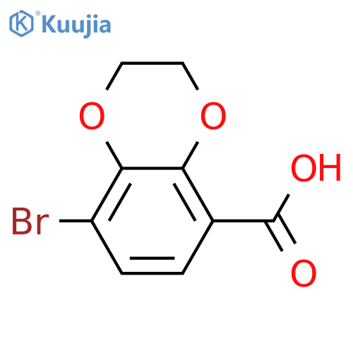 8-bromo-2,3-dihydro-1,4-benzodioxine-5-carboxylic acid structure