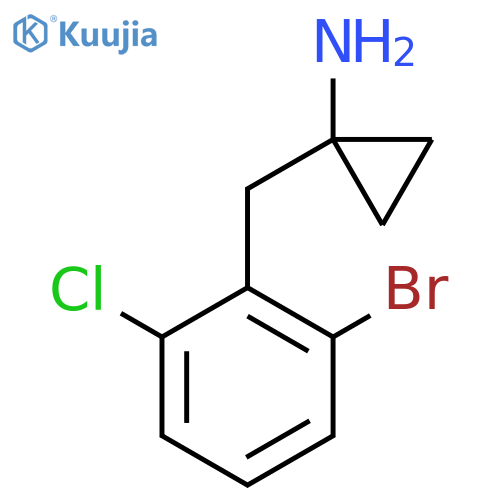 1-(2-bromo-6-chlorophenyl)methylcyclopropan-1-amine structure