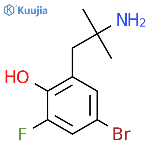 2-(2-amino-2-methylpropyl)-4-bromo-6-fluorophenol structure