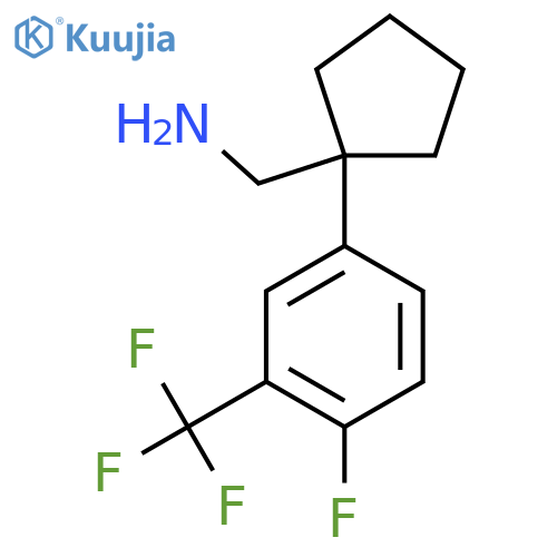 {1-4-fluoro-3-(trifluoromethyl)phenylcyclopentyl}methanamine structure