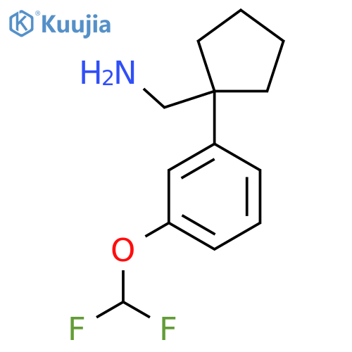 {1-3-(difluoromethoxy)phenylcyclopentyl}methanamine structure