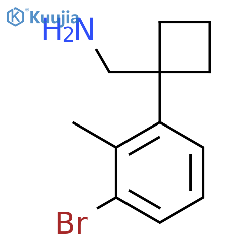 1-(3-bromo-2-methylphenyl)cyclobutylmethanamine structure