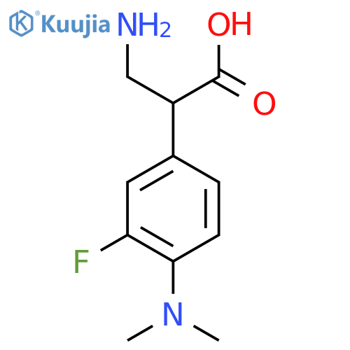 3-amino-2-4-(dimethylamino)-3-fluorophenylpropanoic acid structure