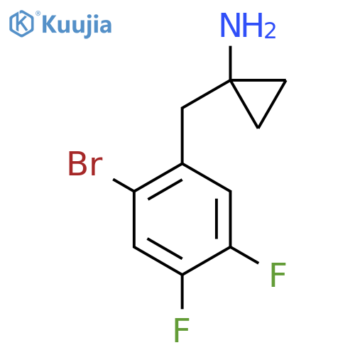 1-(2-bromo-4,5-difluorophenyl)methylcyclopropan-1-amine structure