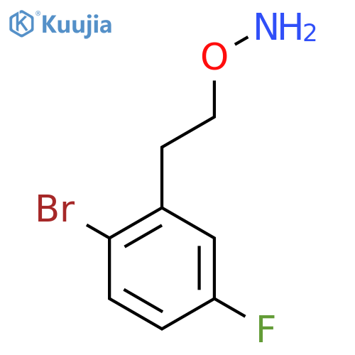 O-2-(2-bromo-5-fluorophenyl)ethylhydroxylamine structure