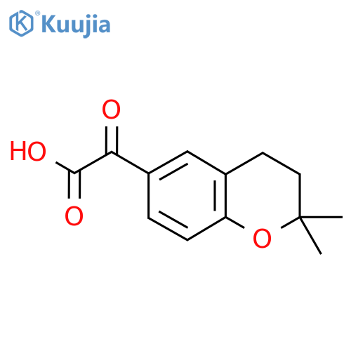 2-(2,2-dimethyl-3,4-dihydro-2H-1-benzopyran-6-yl)-2-oxoacetic acid structure