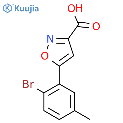 5-(2-Bromo-5-methylphenyl)-1,2-oxazole-3-carboxylic acid structure
