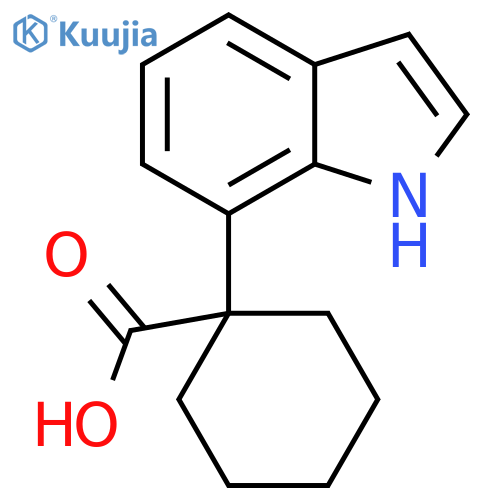 1-(1H-indol-7-yl)cyclohexane-1-carboxylic acid structure