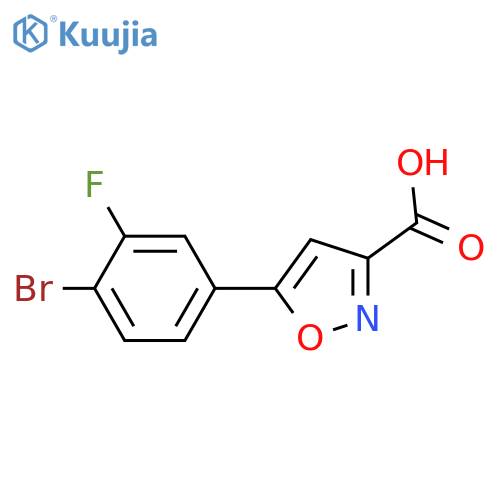 5-(4-bromo-3-fluorophenyl)-1,2-oxazole-3-carboxylic acid structure