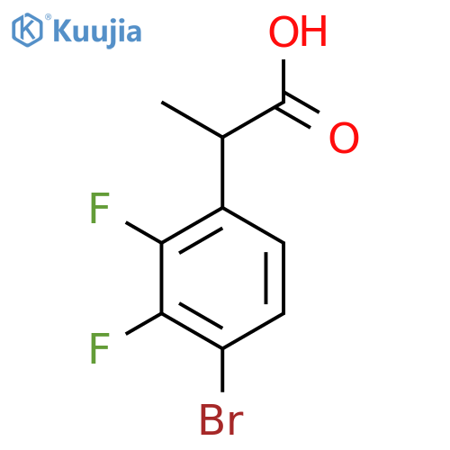 2-(4-bromo-2,3-difluorophenyl)propanoic acid structure