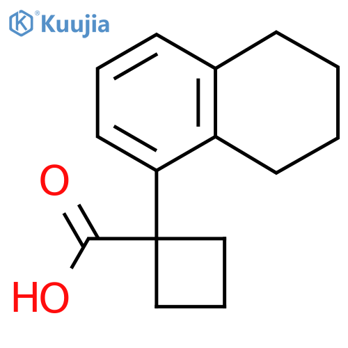 1-(5,6,7,8-tetrahydronaphthalen-1-yl)cyclobutane-1-carboxylic acid structure