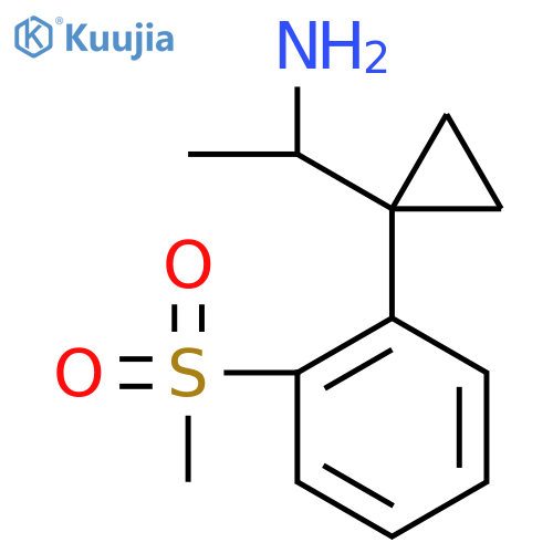 1-1-(2-methanesulfonylphenyl)cyclopropylethan-1-amine structure