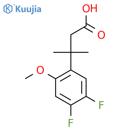 3-(4,5-difluoro-2-methoxyphenyl)-3-methylbutanoic acid structure