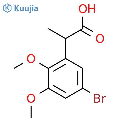 2-(5-bromo-2,3-dimethoxyphenyl)propanoic acid structure