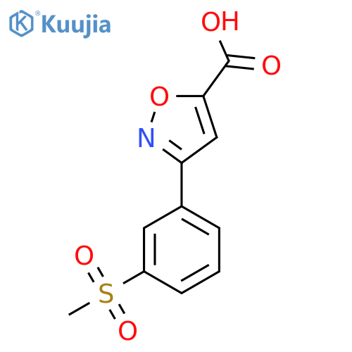 3-(3-methanesulfonylphenyl)-1,2-oxazole-5-carboxylic acid structure