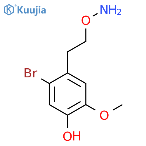 4-2-(aminooxy)ethyl-5-bromo-2-methoxyphenol structure