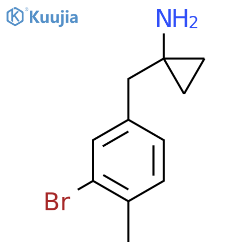 1-(3-bromo-4-methylphenyl)methylcyclopropan-1-amine structure