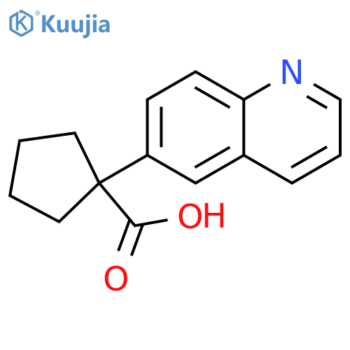 1-(quinolin-6-yl)cyclopentane-1-carboxylic acid structure