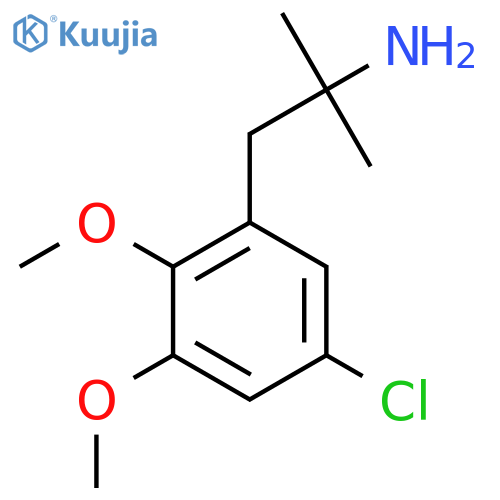 1-(5-chloro-2,3-dimethoxyphenyl)-2-methylpropan-2-amine structure
