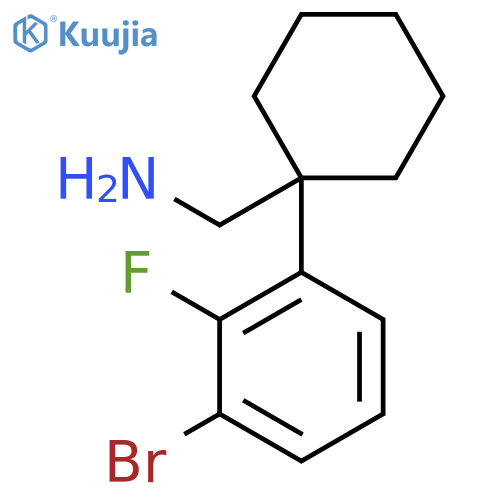1-(3-bromo-2-fluorophenyl)cyclohexylmethanamine structure