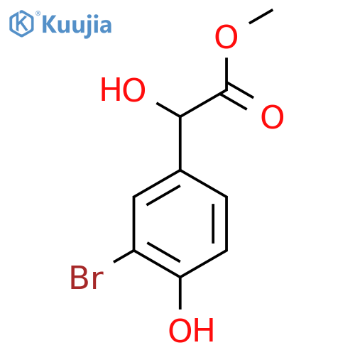methyl 2-(3-bromo-4-hydroxyphenyl)-2-hydroxyacetate structure