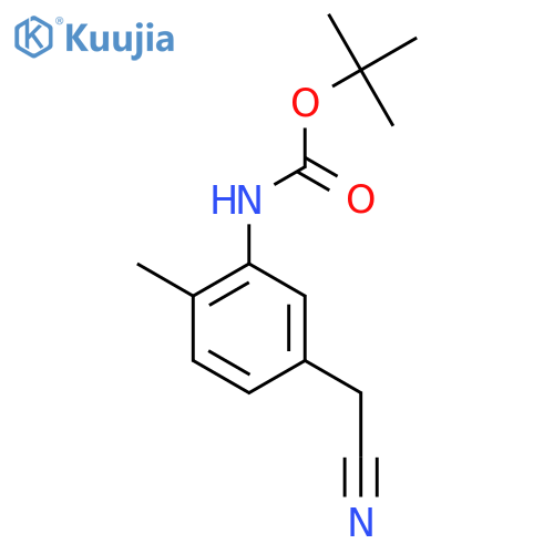 tert-butyl N-5-(cyanomethyl)-2-methylphenylcarbamate structure