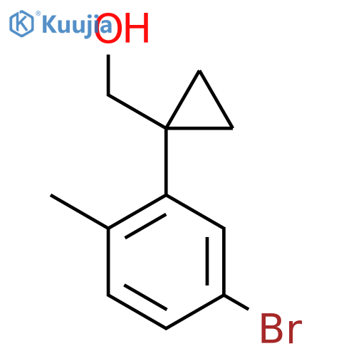 1-(5-bromo-2-methylphenyl)cyclopropylmethanol structure