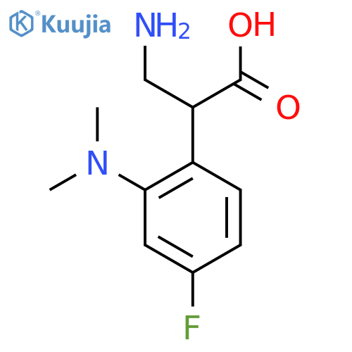 3-amino-2-2-(dimethylamino)-4-fluorophenylpropanoic acid structure