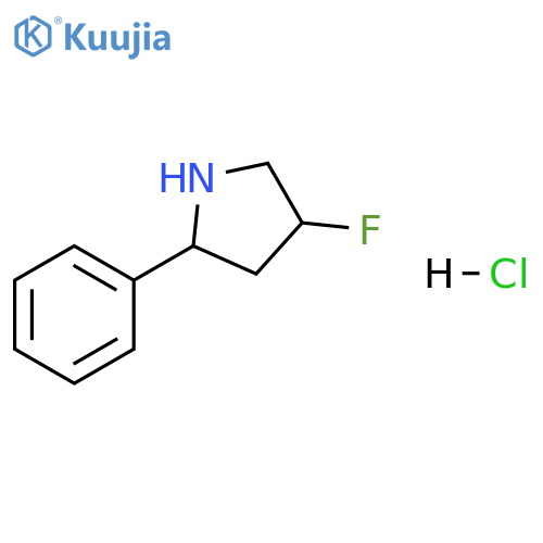 Pyrrolidine, 4-fluoro-2-phenyl-, hydrochloride (1:1) structure