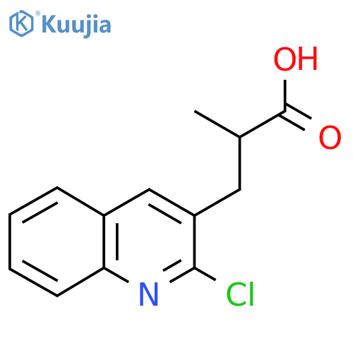 3-(2-chloroquinolin-3-yl)-2-methylpropanoic acid structure