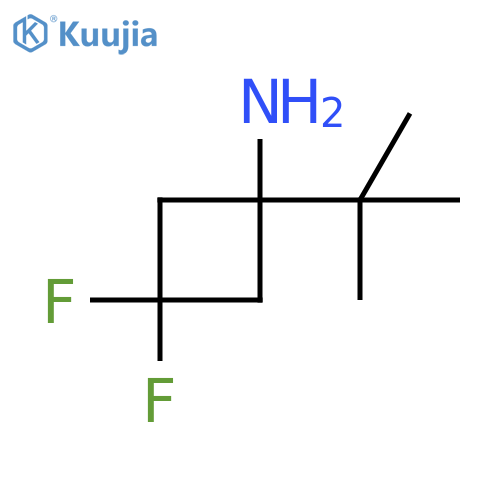1-tert-butyl-3,3-difluorocyclobutan-1-amine structure