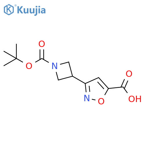 3-{1-(tert-butoxy)carbonylazetidin-3-yl}-1,2-oxazole-5-carboxylic acid structure