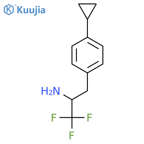 3-(4-cyclopropylphenyl)-1,1,1-trifluoropropan-2-amine structure