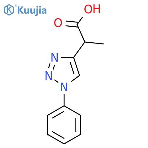 2-(1-phenyl-1H-1,2,3-triazol-4-yl)propanoic acid structure