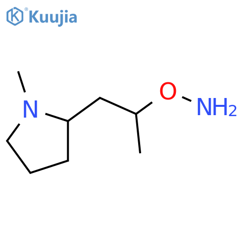 O-1-(1-methylpyrrolidin-2-yl)propan-2-ylhydroxylamine structure