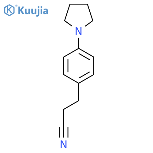 3-4-(pyrrolidin-1-yl)phenylpropanenitrile structure