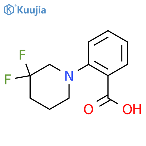 2-(3,3-Difluoropiperidin-1-yl)benzoic acid structure