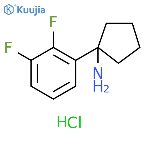 Cyclopentanamine, 1-(2,3-difluorophenyl)-, hydrochloride (1:1) structure