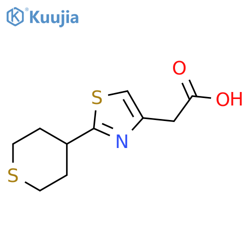 4-Thiazoleacetic acid, 2-(tetrahydro-2H-thiopyran-4-yl)- structure