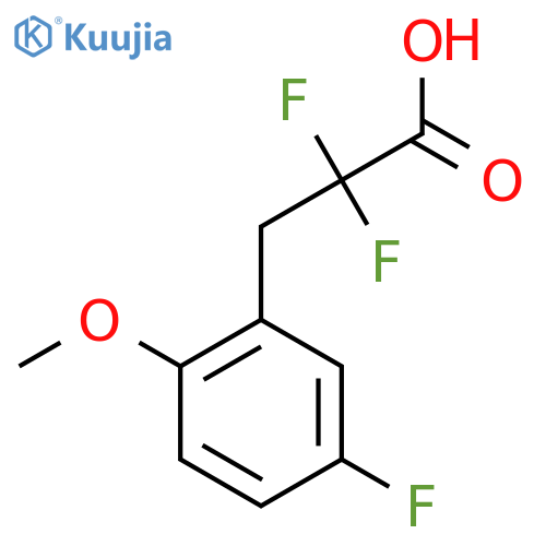 2,2-difluoro-3-(5-fluoro-2-methoxyphenyl)propanoic acid structure