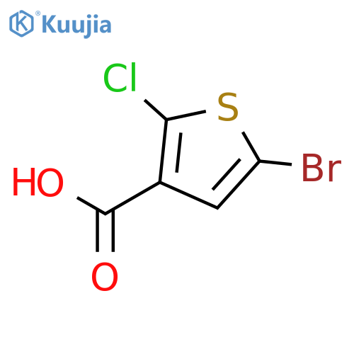 5-Bromo-2-chlorothiophene-3-carboxylic acid structure