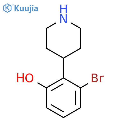 3-Bromo-2-(piperidin-4-yl)phenol structure