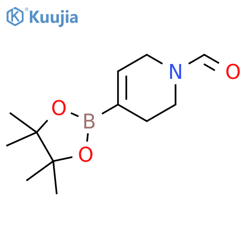 4-(Tetramethyl-1,3,2-dioxaborolan-2-yl)-3,6-dihydro-2H-pyridine-1-carbaldehyde structure
