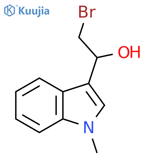 2-bromo-1-(1-methyl-1H-indol-3-yl)ethan-1-ol structure