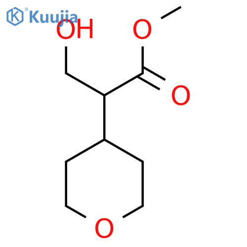 methyl 3-hydroxy-2-(oxan-4-yl)propanoate structure