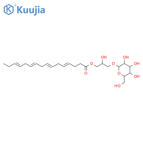 Glycerol 1-alkanoates; Glycerol 1-(4,7,10,13-hexadecatetraenoate), 3-O-β-D-Galactopyranoside structure
