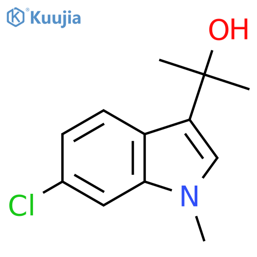 2-(6-chloro-1-methyl-1H-indol-3-yl)propan-2-ol structure
