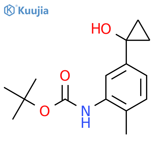 tert-butyl N-5-(1-hydroxycyclopropyl)-2-methylphenylcarbamate structure