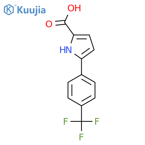 5-4-(trifluoromethyl)phenyl-1H-pyrrole-2-carboxylic acid structure